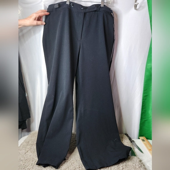 Apostrophe Black Pants With Ribbon Belt Size 18 - Picture 1 of 13